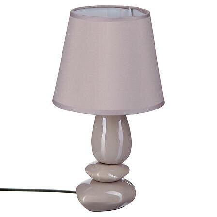 Lampa Luis ceramiczna beżowa, beżowy klosz