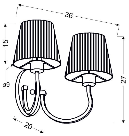 Kinkiet Boston 2x60W E27 biały