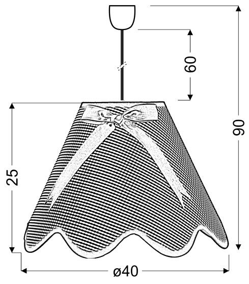 Lampa wisząca Lola 1x60W E27 niebieski