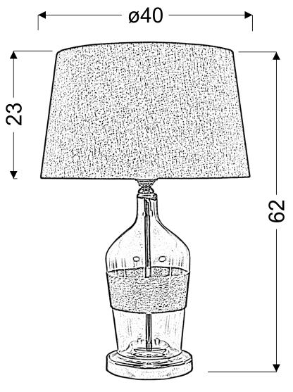 Lampa stołowa Eco 3 40x62 1x60W E27