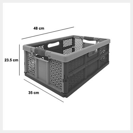 Skrzynka Fold`n`Box składana plastikowa szara