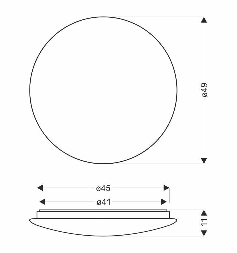 Plafon Magnus plafon 36W LED 49cm klosz biały 4000K