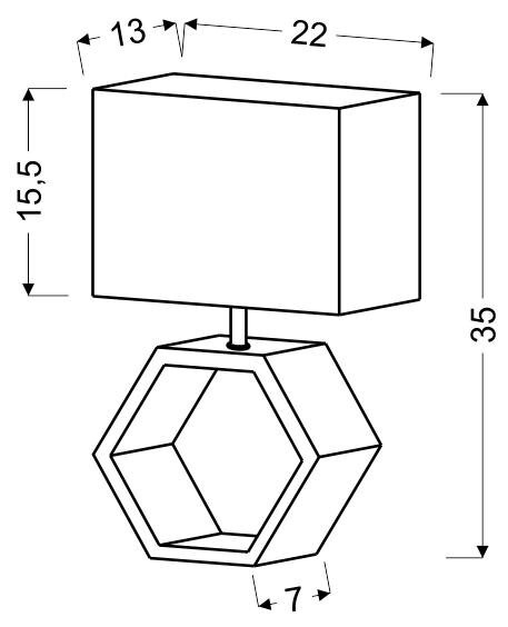 Lampa stołowa Vidal lampka ceramiczna 1x40W E27 beżowy