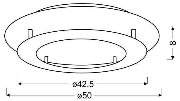 Lampa sufitowa Merle plafon 50 24W LED 3000K biały