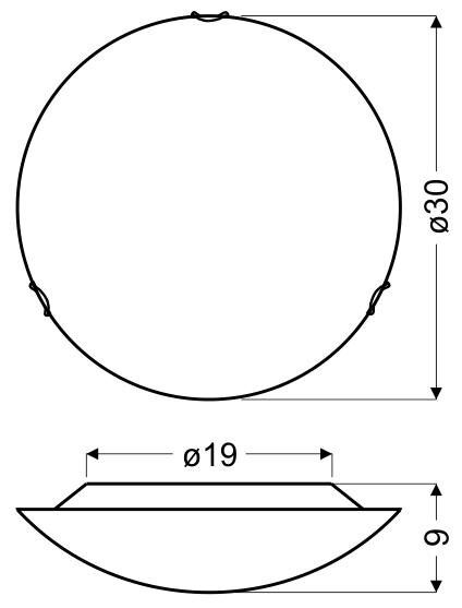 Plafon Circle 30 1x60W E27