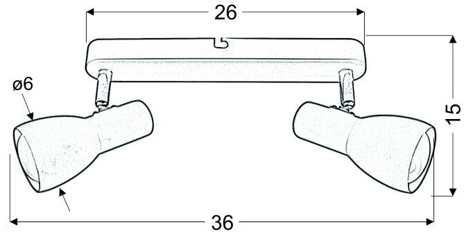 Lampa sufitowa Picardo listwa 2x40W E14 miętowy