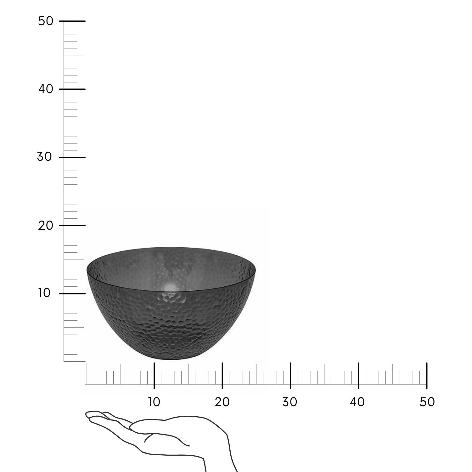 Miska Estiva 25,5 cm plastikowa ciemnoszara