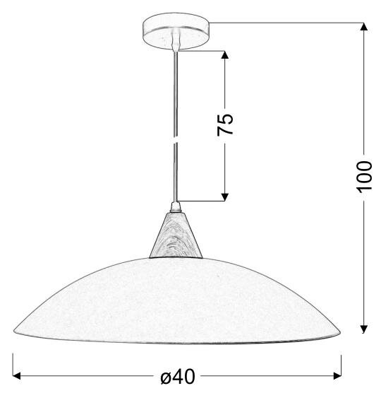 Lampa wisząca Otriks 40 1x60W E27