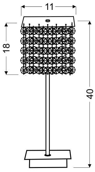 Lampa stołowa Classic 1x40W G9 czerwona