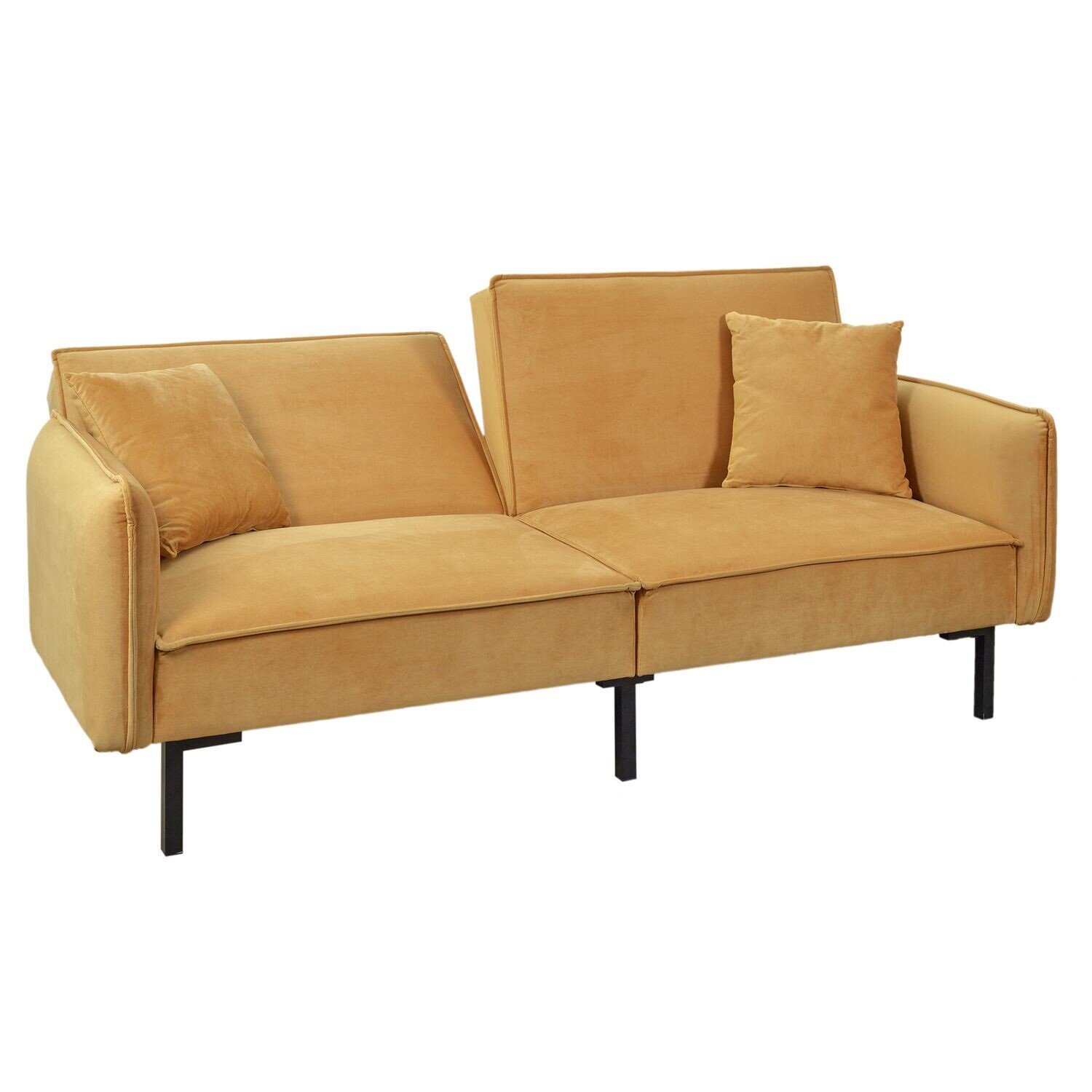 Sofa rozkładana Canif Velvet żółta