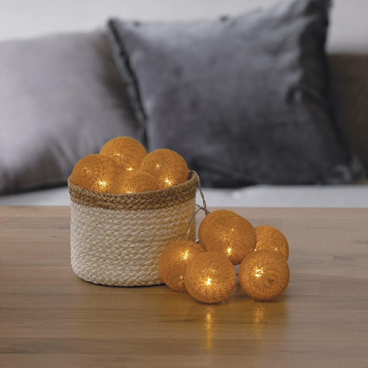 Girlanda Cottonballs żółte 10 lampek LED