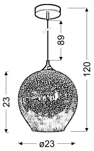 Lampa wisząca Galactic 2 23 1x60W E27 3d