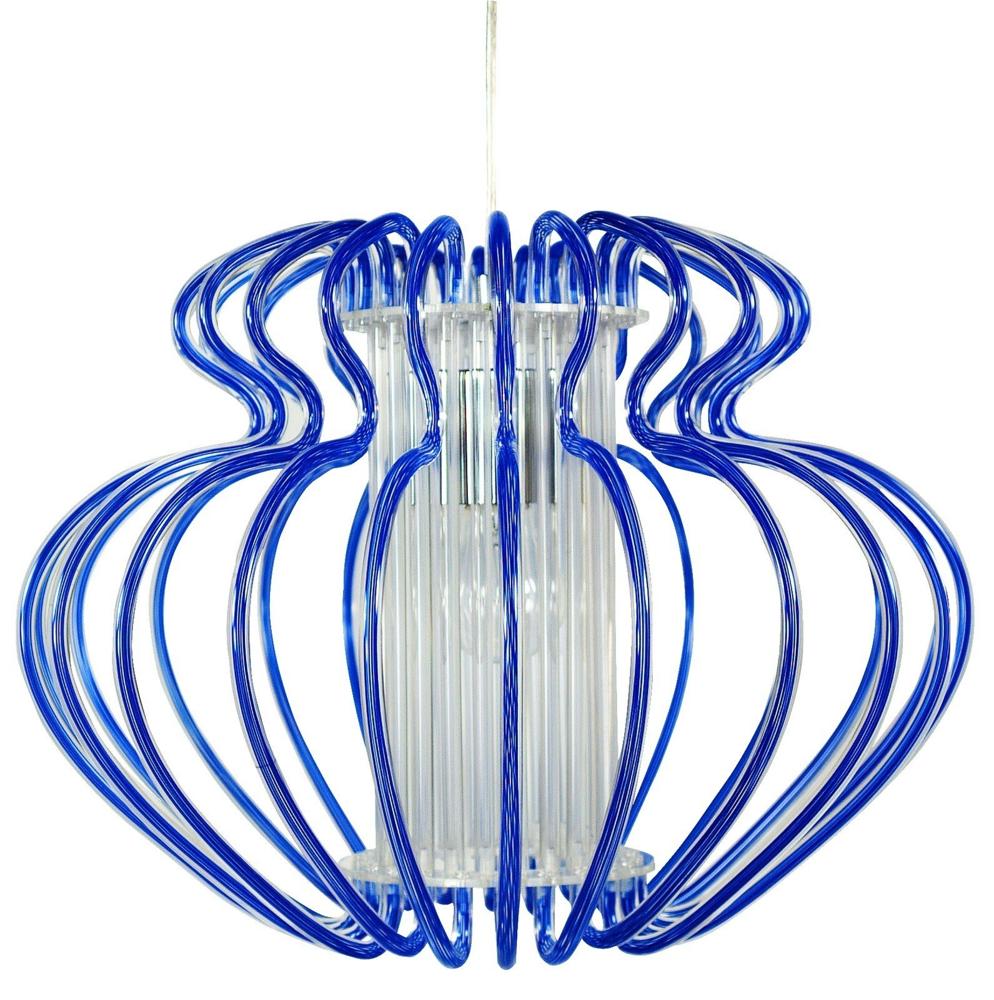 Lampa wisząca Imperia 1x60W E27 520x420 duża niebieska