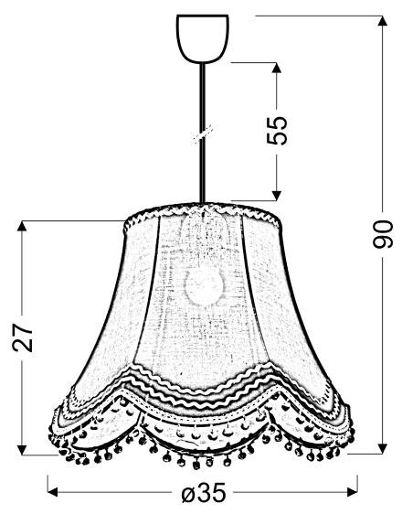 Lampa wisząca Arlekin 35 1x60W E27 niebieski