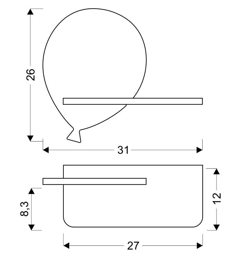 Kinkiet Balloon lampa 4W LED 4000K iq kids złoty