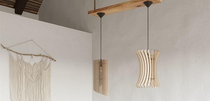 Lampy wiszące drewniane