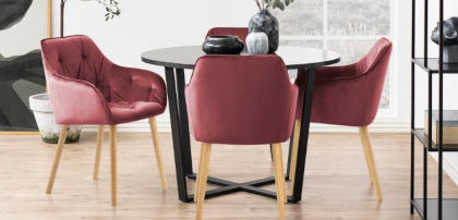Krzesła tapicerowane czerwone