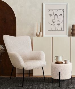 Meble w tkaninie baranek