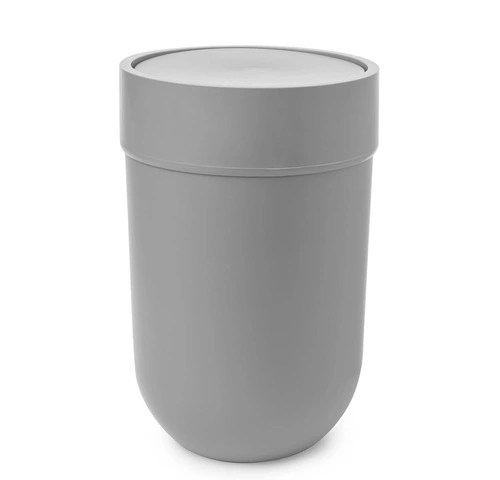 Kosz na śmieci Umbra Touch szary nowoczesny do łazienki z pokrywą 6L