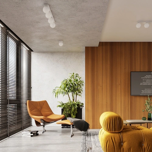 Plafon sufitowy YOLI 2 biały nowoczesny metalowy do salonu i sypialni SOLLUX LIGHTING