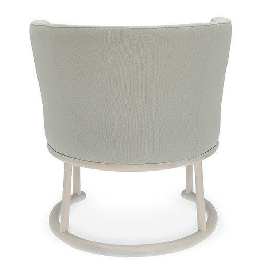 Fotel wypoczynkowy Likewise Fameg nowoczesny tapicerowany na płozach do salonu personalizowany