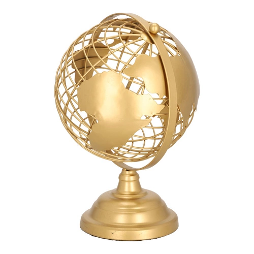 Globus metalowy złoty 28cm