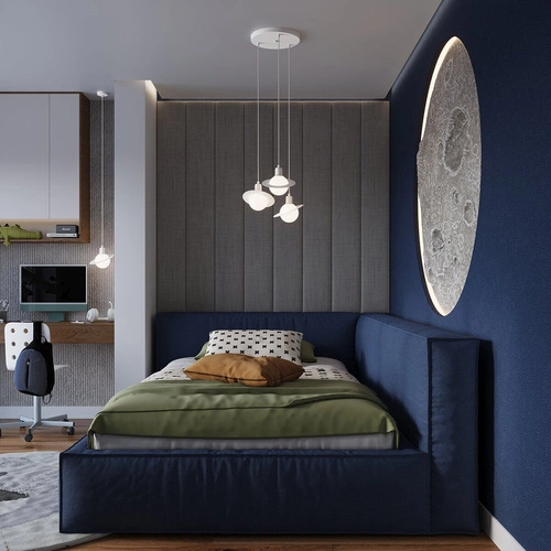 Lampa wisząca kula HYPERION 1 biała nowoczesna do salonu i jadalni regulowana 125 cm