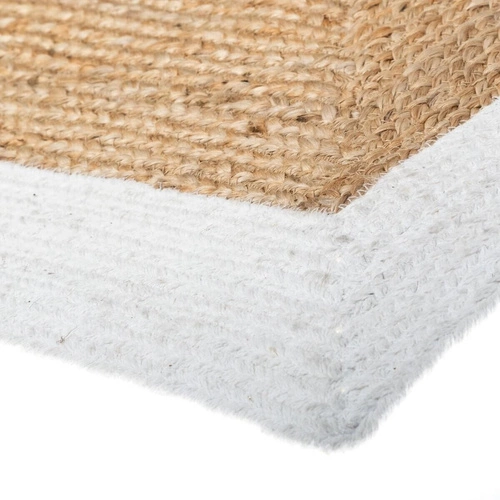Dywan boho Maguire 170x120 naturalny/biały z juty i bawełny do salonu łatwy w czyszczeniu Atmosphera