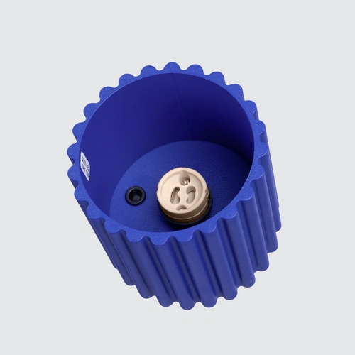 Plafon sufitowy nowoczesny AURA 1 ultramaryna do salonu i kuchni aluminium 10 cm