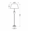 Gillenia lampa stojąca glamour srebrna z abażurem do salonu i sypialni CANDELLUX LIGHTING