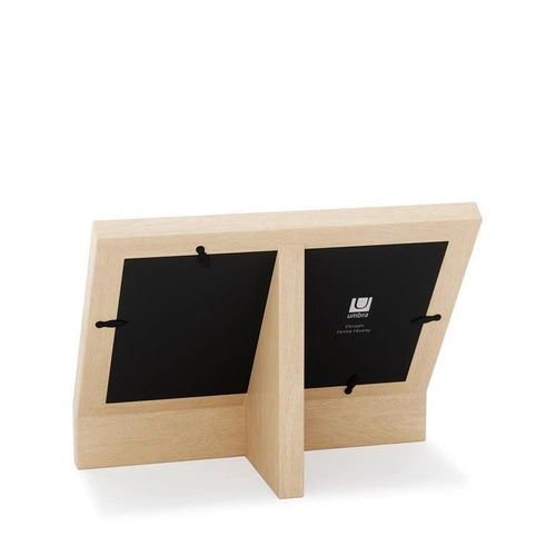 Ramka na zdjęcia 10x15 stojąca drewniana naturalna Podium Umbra nowoczesna na biurko