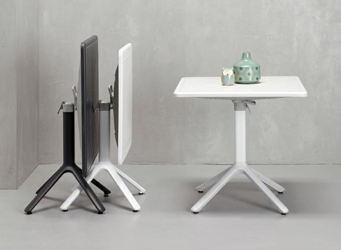 Stół składany Eco SCAB Design biały 70x70 cm nowoczesny do kuchni i ogrodu