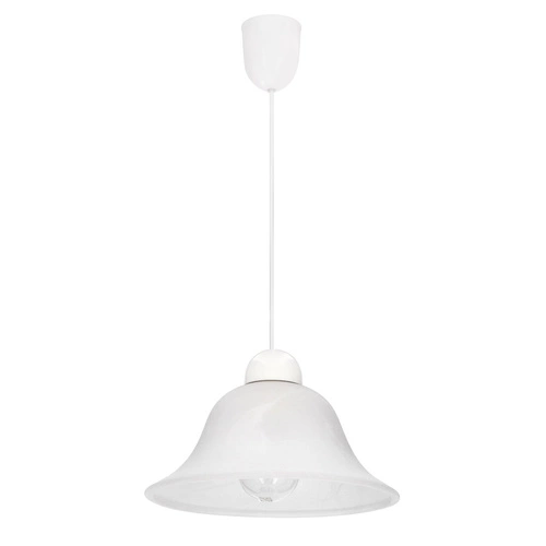 Lampa wisząca LENIS biała szklana do salonu i jadalni klasyczna 25 cm CANDELLUX