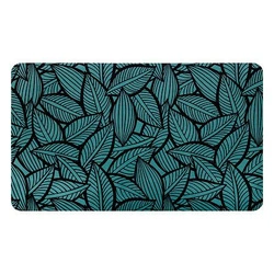 Mata diatomitowa antypoślizgowa 5five simply smart 45x75 cm szybkoschnąca do łazienki z liśćmi