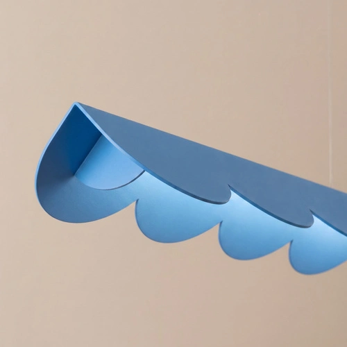 Lampa wisząca BISCUIT LED błękitna regulowana nad wyspę