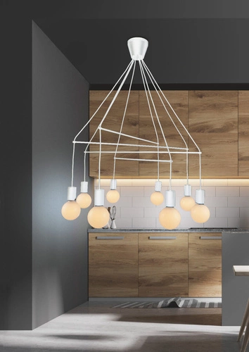 Lampa wisząca Alto 8x40W E27 biały  matowy