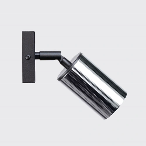 Nowoczesny kinkiet ścienny WINX czarny chrom regulowany metalowy do salonu i sypialni SOLLUX