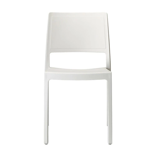 Krzesło ogrodowe Kate białe z tworzywa sztucznego SCAB Design sztaplowane łatwe czyszczenie