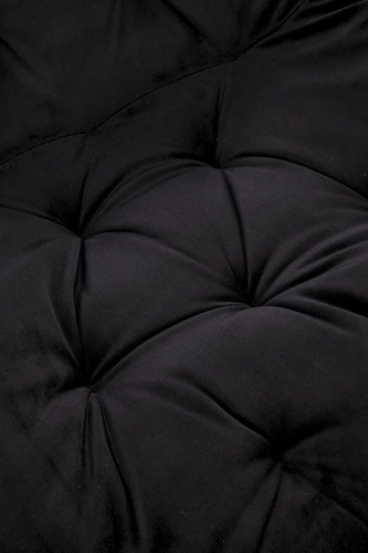 Krzesło welurowe obrotowe Veroniq czarne tapicerowane do salonu i biura nowoczesne Intesi