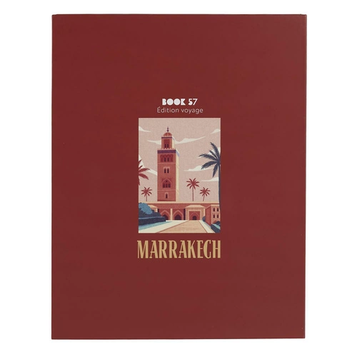 Pudełko ozdobne książka Marrakech czerwone dekoracyjne kartonowe do salonu Intesi