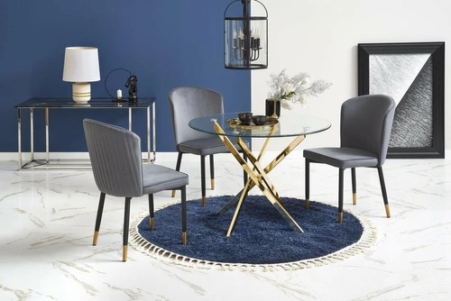 Stół Amber transparentny/ złoty