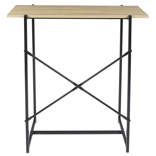 Konsola Loka nowoczesna loftowa wąska do przedpokoju i salonu naturalna płyta MDF metal