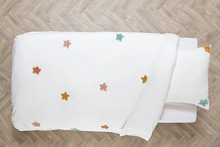 Atmosphera komplet pościeli dla dziecka Star 140x200 z bawełny w gwiazdy