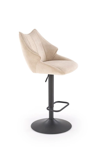 Hoker Fraser beżowy loftowy z oparciem, regulowany, obrotowy do kuchni i wyspy Intesi