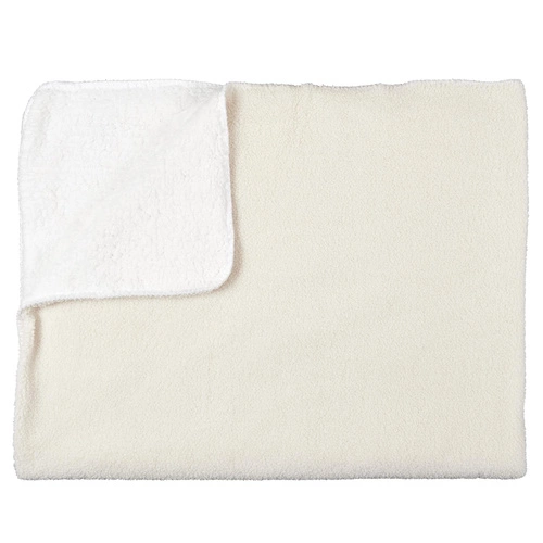 Pled Sherpa Intesi ciepły koc polarowy ecru 120x150cm na łóżko do salonu