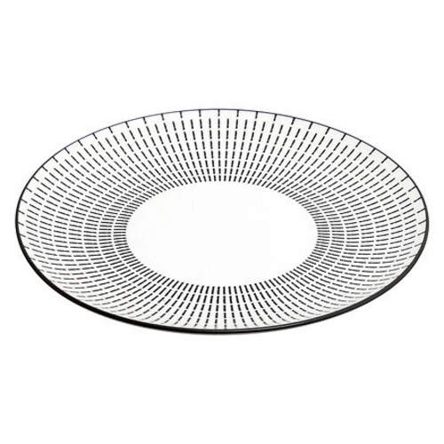 Zastawa obiadowa Lunis 18-elementowa porcelanowa czarna do jadalni do zmywarki 5five