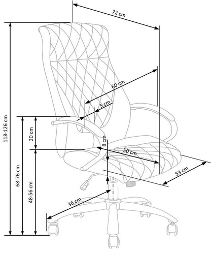 Fotel biurowy ergonomiczny Hatal Intesi obrotowy skórzany brązowy do biura nowoczesny
