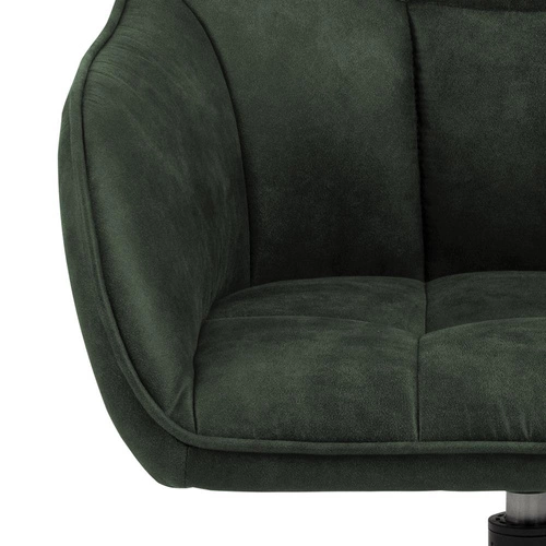 Krzesło tapicerowane Brenda Actona oliwkowe obrotowe z podłokietnikami do jadalni nowoczesne