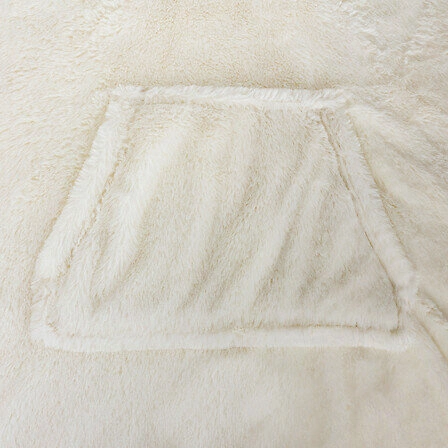 Koc z rękawami Aksel biały ciepły miękki koc polarowy na kanapę Atmosphera