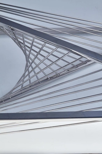 Stolik kawowy Infinity Intesi prostokątny szklany nowoczesny do salonu chrom dymiony 120x60